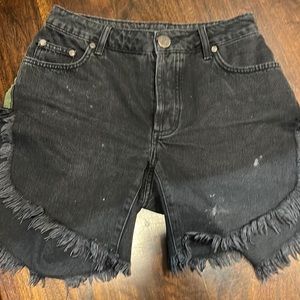 One teaspoon black high waisted denim shorts